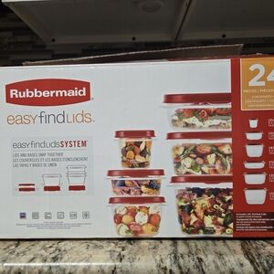 Rubbermaid Red Easy Find Lids 24-Piece Set
